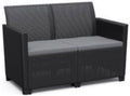 Canap¨¦ 2 Places en R¨¦sine Graphite/Gris Clair - Keter Marie