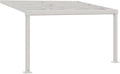 Pergola Murale en Aluminium avec Toit R¨¦tractable 12 m2 Blanc - IZEDA
