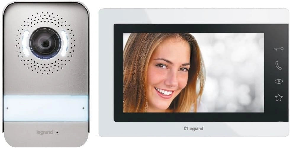 LEGRAND Kit d'Interphone Vid¨¦o 2 Fils, Moniteur 7" Couleur, Cam¨¦ra Grand Angle, Extensible