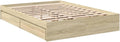 Cadre de lit avec tiroirs en ch¨ºne Sonoma 140x190 cm - Structure robuste