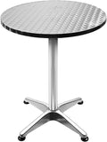 Table de Bistrot de Jardin R¨¦sistante, Acier Inoxydable, Hauteur R¨¦glable 70-110cm