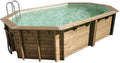 Piscine en Bois UBBINK AZURA 5,50 x 3,55 x 1,20 m avec Liner Bleu