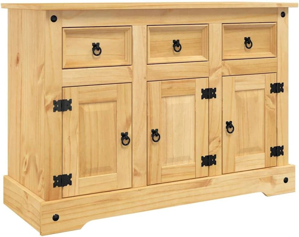 Buffet en Bois Massif de Pin Mexicain Marron 112x44x78 cm pour Salle ¨¤ Manger