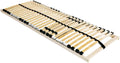 Cadre de lit en bois de h¨ºtre massif 70x190 cm, design moderne, support ergonomique