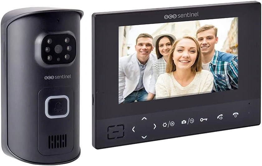 Interphone Vid¨¦o Sans Fil SCS Sentinel AirVisio 200 - ¨¦cran LCD - Enregistrement Photo et Vid¨¦o - Port¨¦e 200m - Ouverture Portail et Gache - Vision 110¡ã - ¨¦tanch¨¦it¨¦ IP65 - Garantie 3 Ans