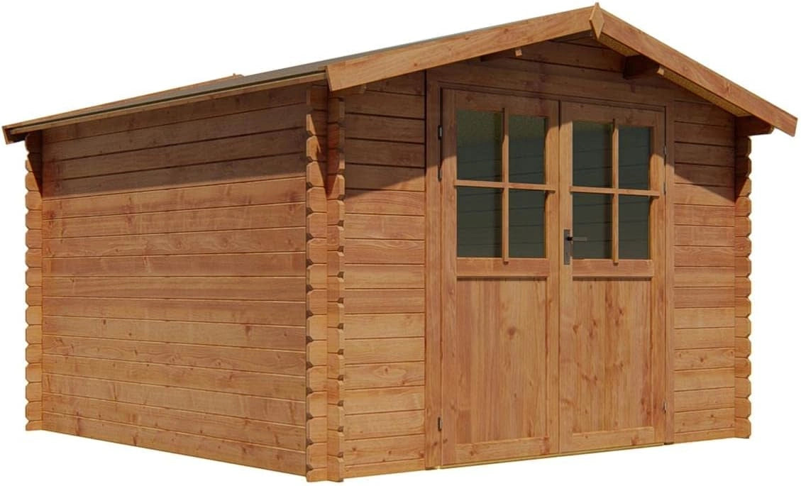Abri de Jardin en Bois Autoclave 9,91 m2 ¨¦paisseur 28 mm - HORTUSA