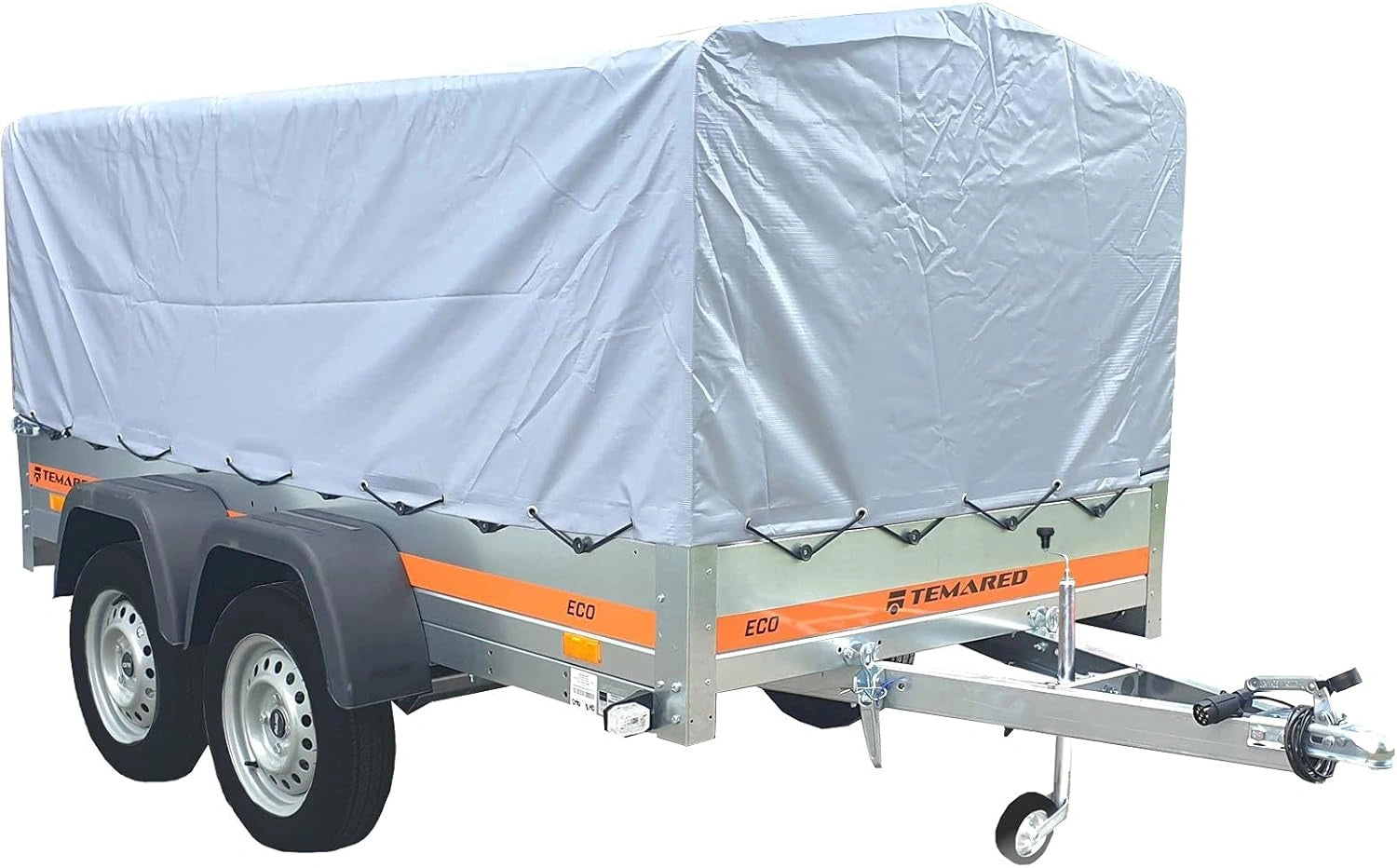 Remorque basculante double essieu 263x125 cm Tema ECO avec bache