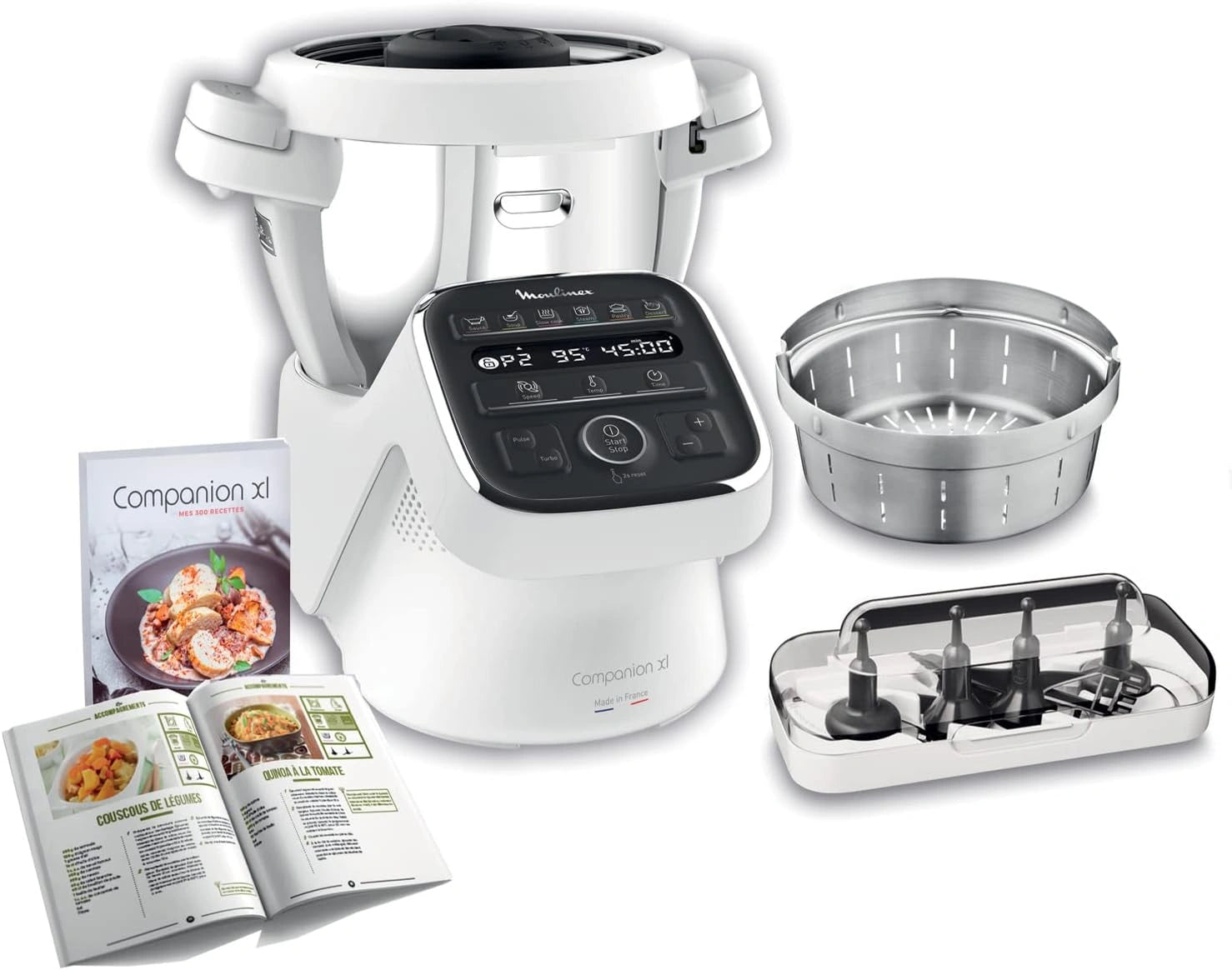 Moulinex Companion XL Robot Culinaire 4,5L 1550W avec 12 Programmes Automatiques