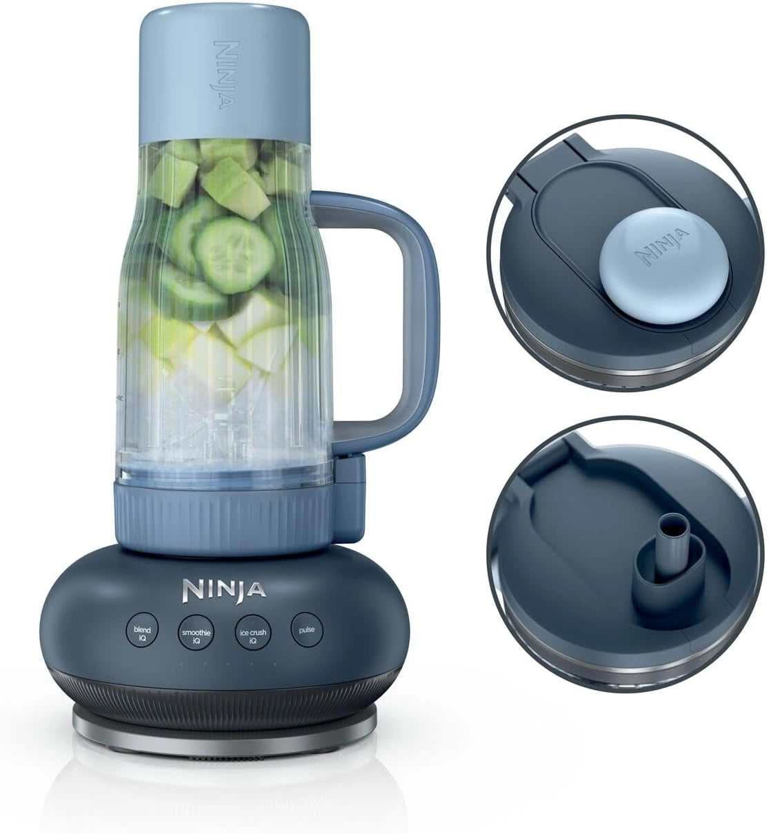 Blender Ninja BlendBoss avec Tasse de Voyage, Mixeur Personnel Automatique 3 Modes, Mod¨¨le Cyberspace DB351EUCY