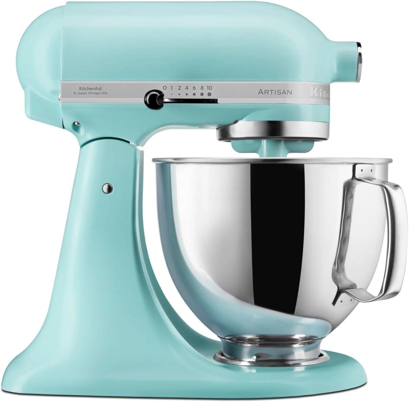 KitchenAid Robot de Cuisine Artisan - Robot Multifonction avec Bol en Acier Inoxydable de 4,8 L - Inclut 3 Accessoires