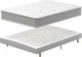 TEENO Lit Double 140x190 cm avec Matelas en M¨¦moire de Forme et Sommier Tapissier, Confort Optimal et Respirabilit¨¦