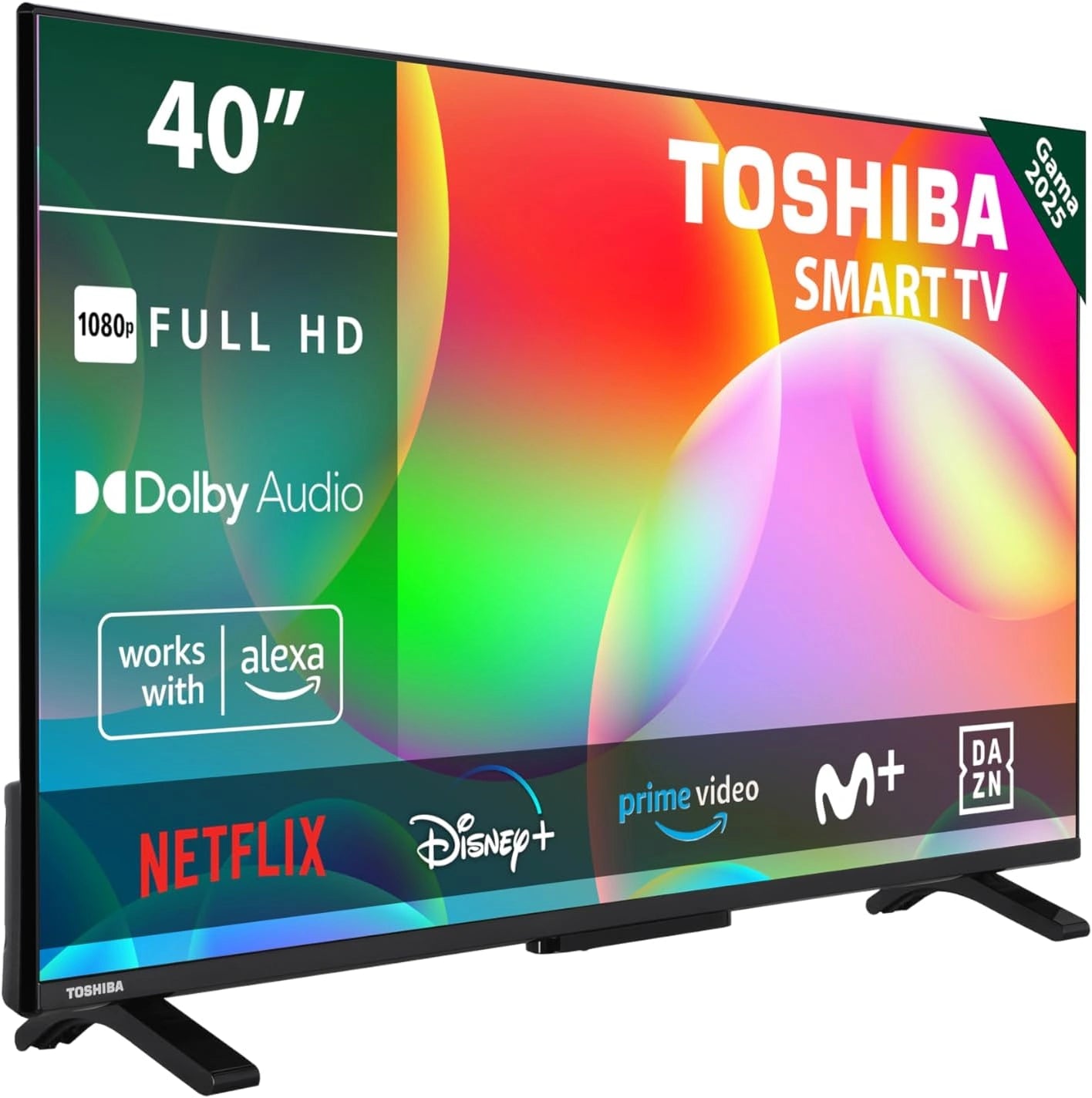 T¨¦l¨¦viseur Intelligent Toshiba 40" Full HD, HDR, Compatible Alexa et Google Assistant