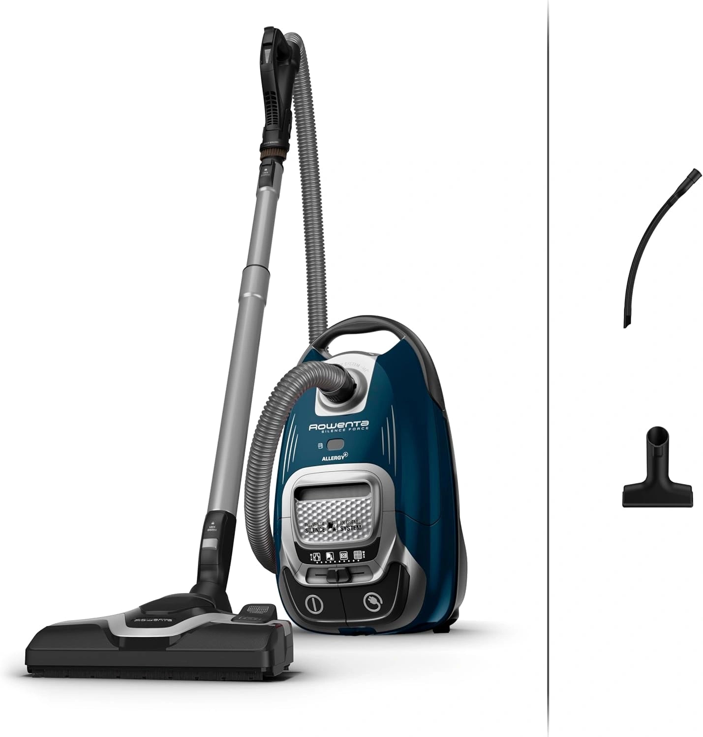 Aspirateur Silencieux avec Sac Effitech de ROWENTA, 57 dB(A), ¨¦conomie d'¨¦nergie, Haute Filtration, Port¨¦e 12 m, Fabriqu¨¦ en France, Mod¨¨le RO7451EA, Bleu