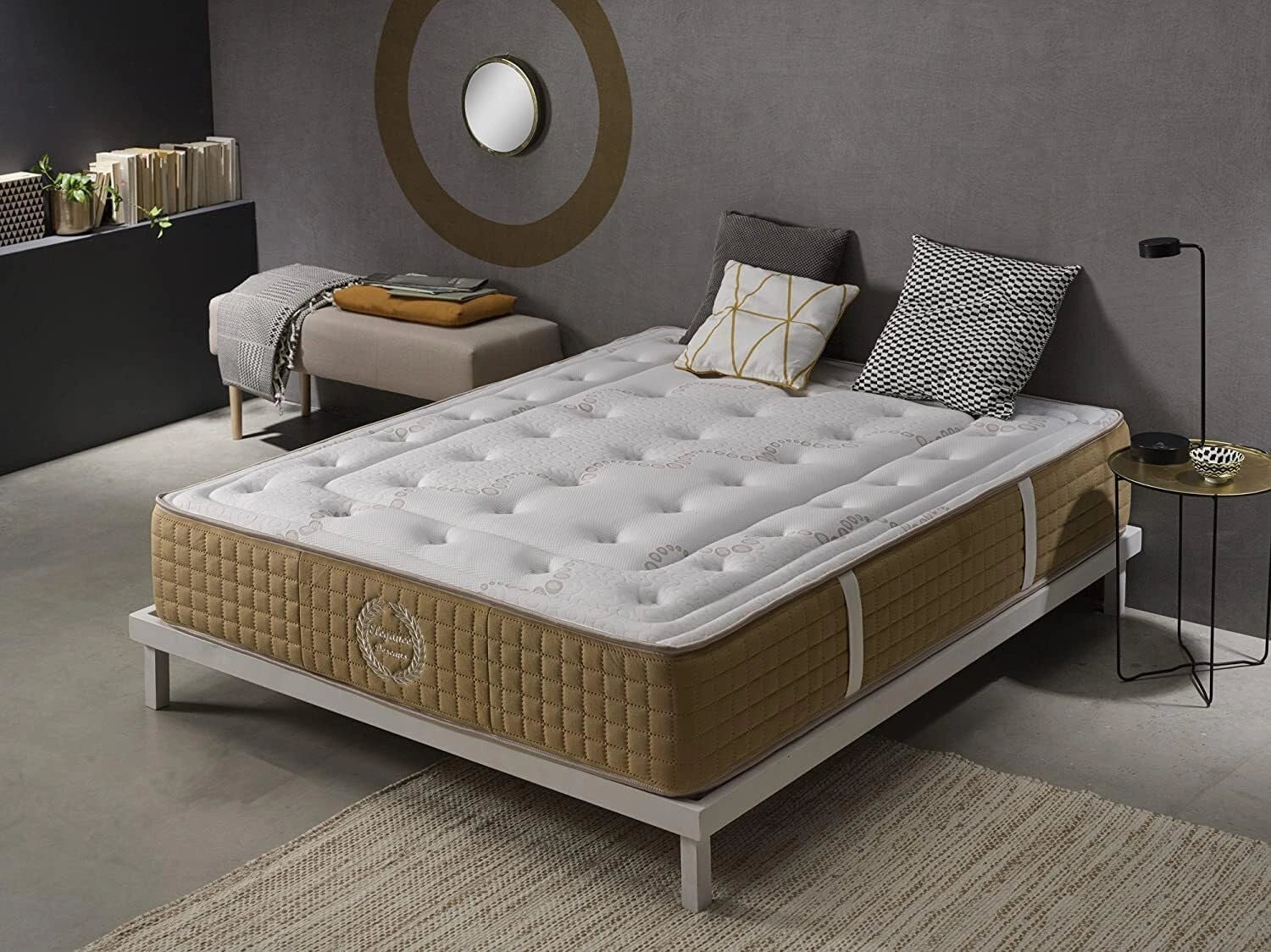 Matelas Ergonomique 120x190 cm M¨¦moire de Forme - 30 cm, 11 Zones, Soutien Ferme