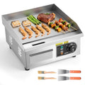 VEVOR Plaque ¨¦lectrique 2000W, Gril de Table R¨¦glable 50-300¡ãC, Pour Restaurant et Snack-Bar, Inclus 2 Spatules et 2 Brosses