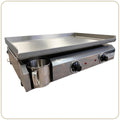 Plancha ¨¦lectrique Professionnelle, Double Zone, 3000W, Tout Inox, Fabriqu¨¦e en France
