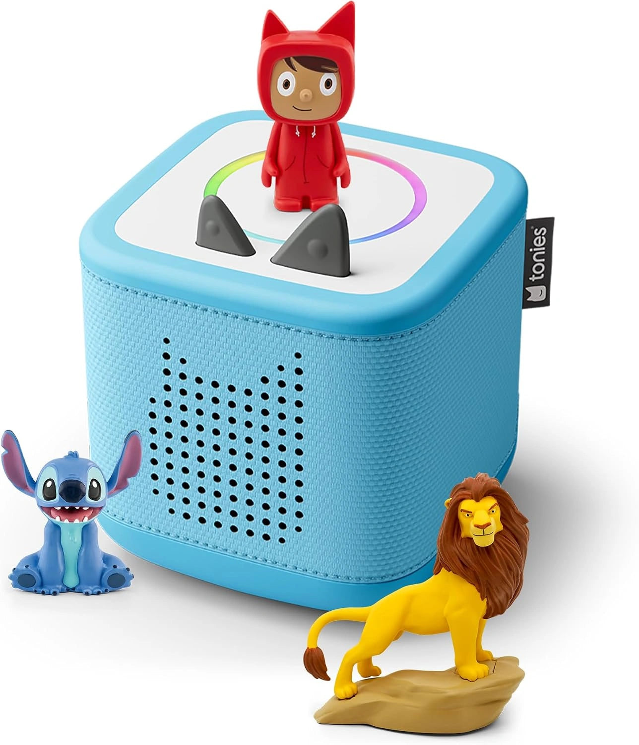 Toniebox Enfants 1-9 Ans, R¨¦sistante et Simple, Inclut Le Roi Lion & Lilo & Stitch, Couleur Bleue