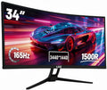 ¨¦cran PC incurv¨¦ 34" 1500R, 3440x1440, 165Hz, FreeSync, HDMI, noir