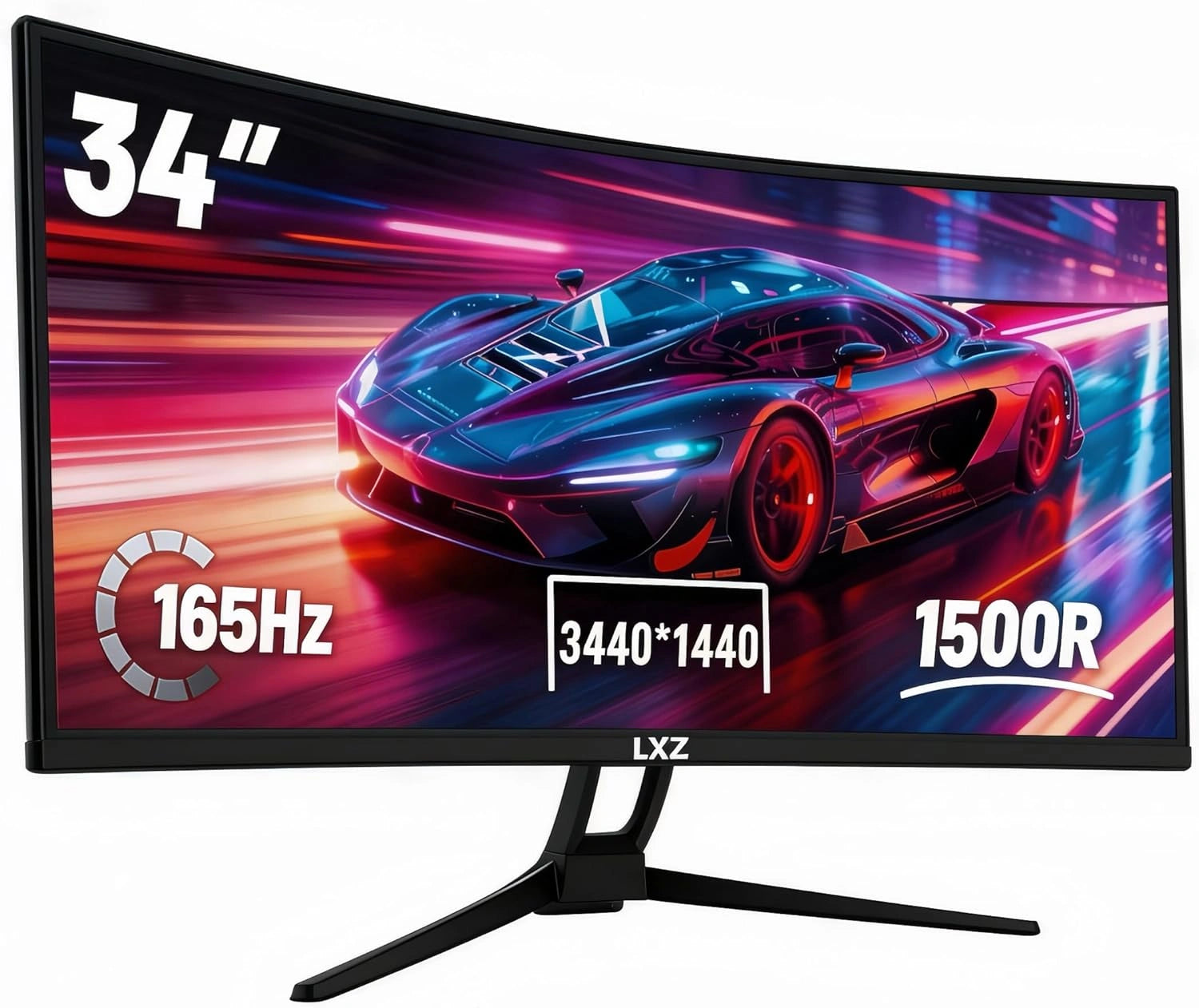 ¨¦cran PC incurv¨¦ 34" 1500R, 3440x1440, 165Hz, FreeSync, HDMI, noir