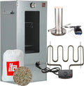 Fumoir ¨¦lectrique ITA 7000 avec Fen¨ºtre et Thermom¨¨tre ¨C Acier Alli¨¦, 3 Niveaux ¨C Qualit¨¦ Europ¨¦enne