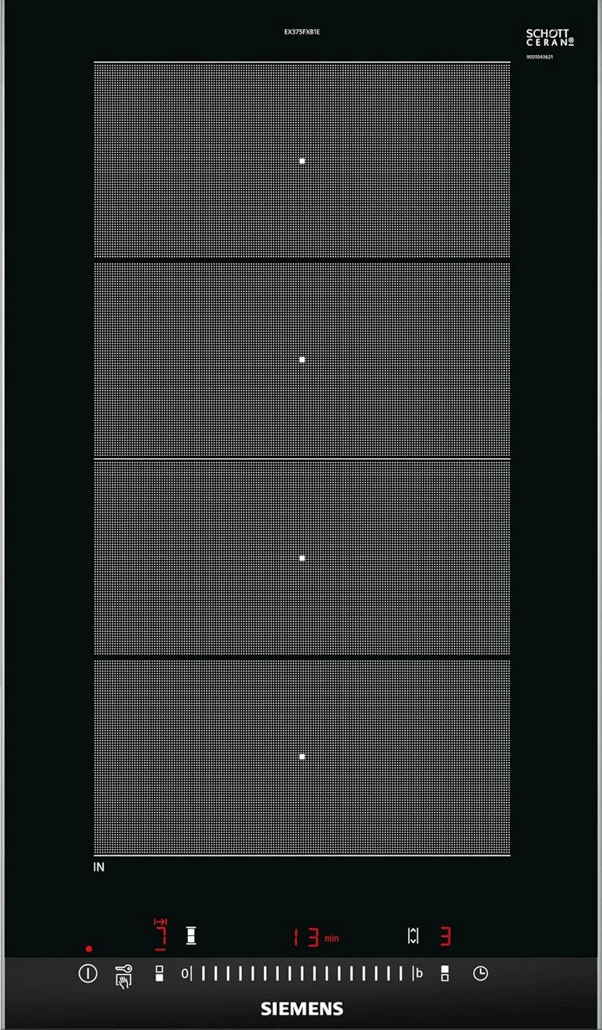 Plaque de Cuisson ¨¤ Induction Siemens EX375FXB1E, 2 Zones, 30.2x52 cm