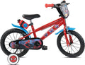 V¨¦lo Enfant 14'' Spiderman avec Freins, Lumi¨¨res LED et Accessoires