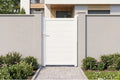 Portillon de Jardin Aluminium Blanc 100x143 cm - Design Moderne et Robuste