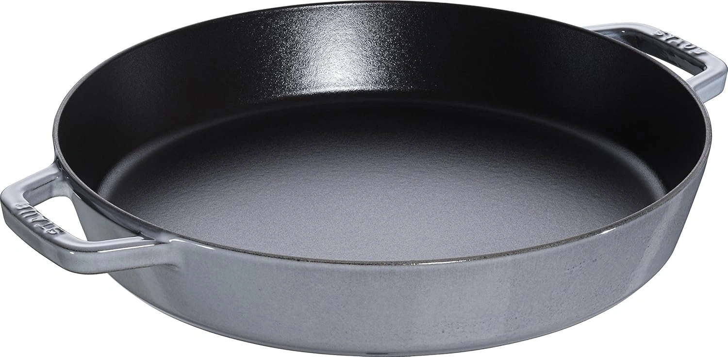 STAUB Po¨ºle en Fonte avec Double Poign¨¦e, Ronde, 34 cm, Gris Graphite