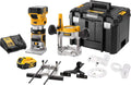 DEWALT - Ensemble de d¨¦fonceuse et affleureuse sans fil 18V - moteur brushless performant - ¨¦clairage LED int¨¦gr¨¦ - design compact et l¨¦ger - accessoires multiples - DCW604P2-QW
