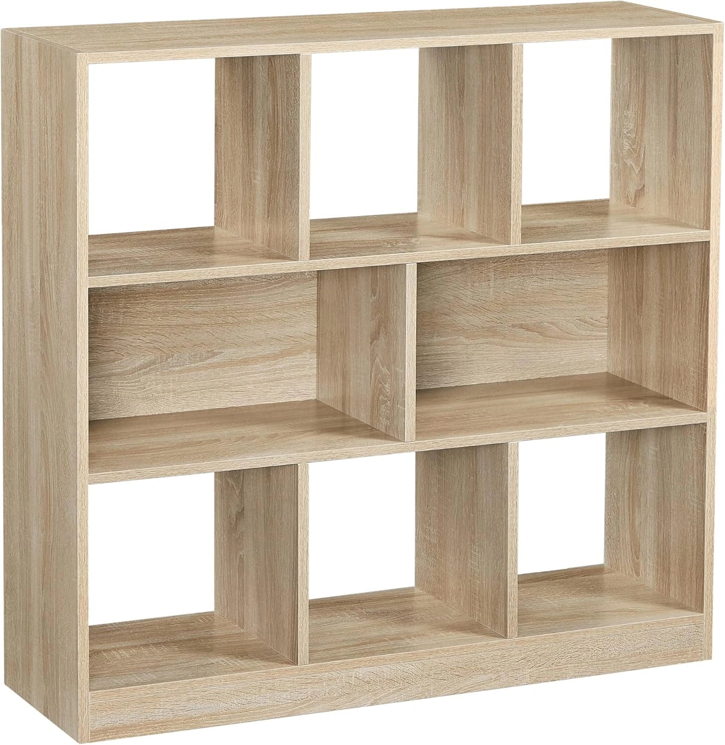 Biblioth¨¨que VASAGLE CUSTOS - ¨¦tag¨¨re de Rangement avec Compartiments Ouverts, pour Salon, Chambre et Bureau, 97,5 x 30 x 100 cm, Bois Fonc¨¦